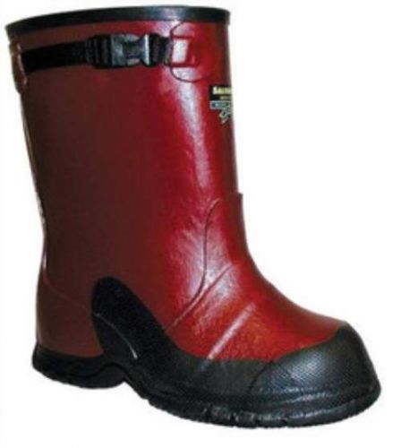 W H Salisbury Size 14 One Buckle Red 14&#034; Rubber Overboot w/ Anti-Skid Sole