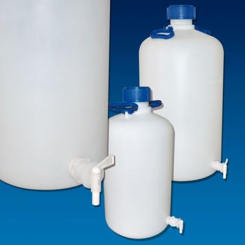 Aspirator storage bottle with tap, hdpe, heavy-duty, 50 liter for sale