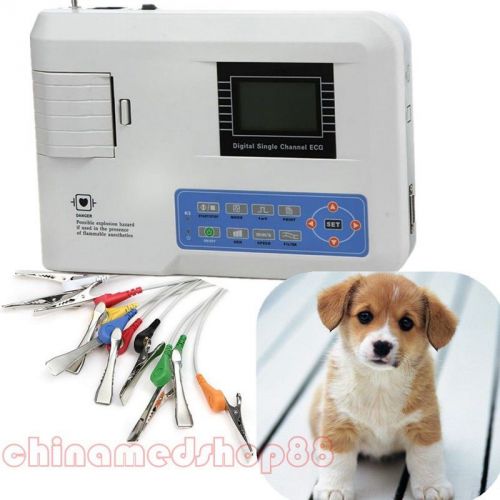 Digital 1 channel Electrocardiograph ECG EKG MACHINE for vet veterinary 12 lead
