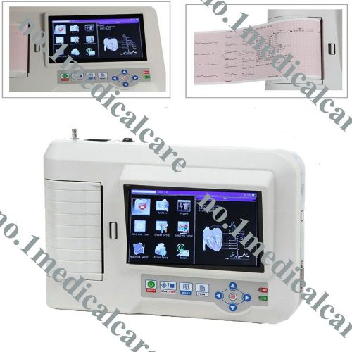 New, 6 channel&amp;12 leads,touch screen&amp;function key,7&#039;&#039;tft color screen ecg600g for sale