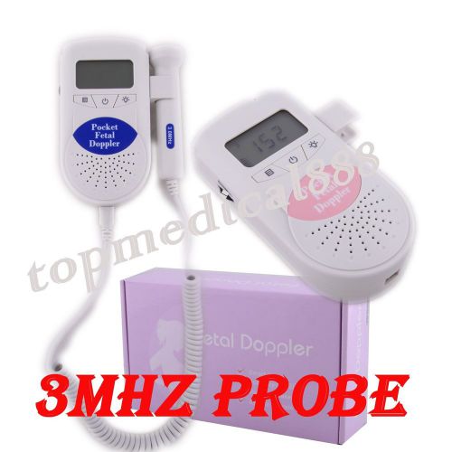 Jumper FDACE fetal doppler 3 MHZ probe back-light LCD display 2 AAA Battery