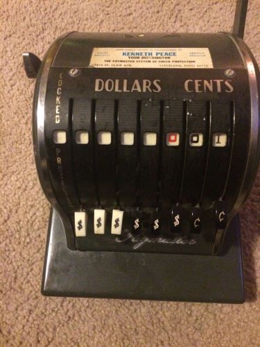 VINTAGE PAYMASTER S-1000 CHECK DOLLAR &amp; CENTS STAMPING MACHINE
