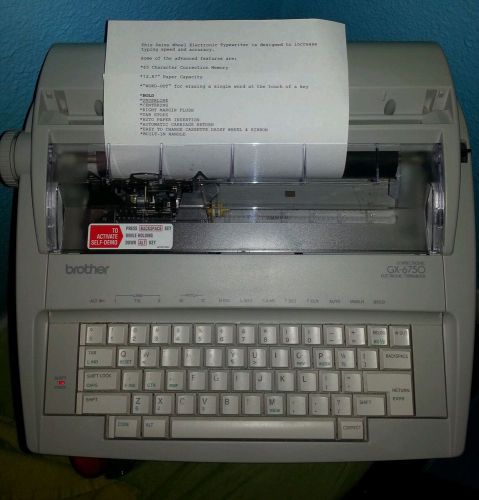 BROTHER GX-6750 Daisy Wheel Correctronic Electronic Typewriter-Works Great!