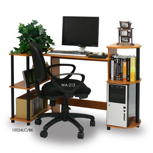 Furinno 11181LC/BK 10015LC New Computer Desk  Cherry Wood Modern Design 2014