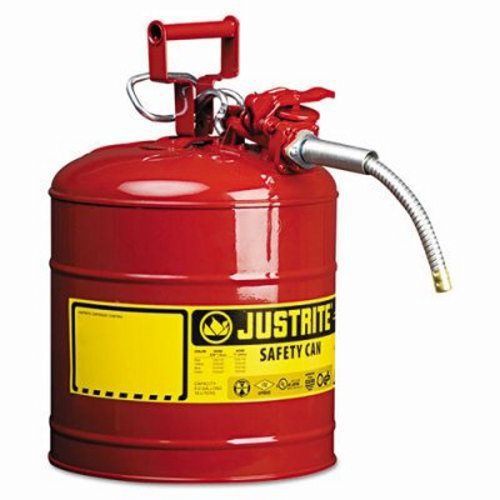 Justrite AccuFlow Safety Can, Type II, 5gal, Red, 5/8&#034; Hose (JUS7250120)