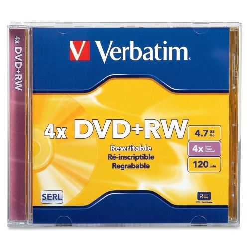 Verbatim 94520 DVD Rewritable Media - DVD+RW - 4x - 4.70 GB - 1 Pack