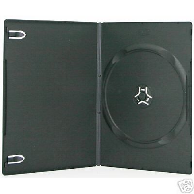 200 Black Single Slim 7mm DVD Media Disc Storage Case Movie Holder Box Free Ship