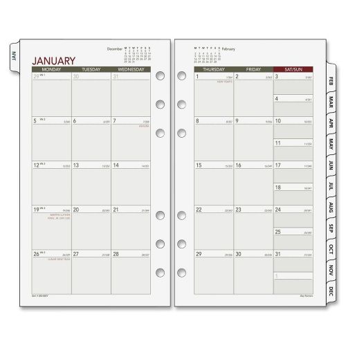Day runner express nature tabbed monthly calendar refill for sale