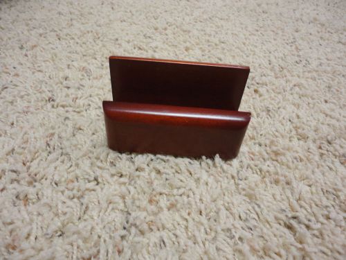 Eldon brand solid wood mahongany business card holder - new in box