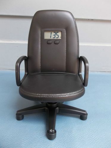 Mini executive office desk chair digital alarm clock business card holder new for sale