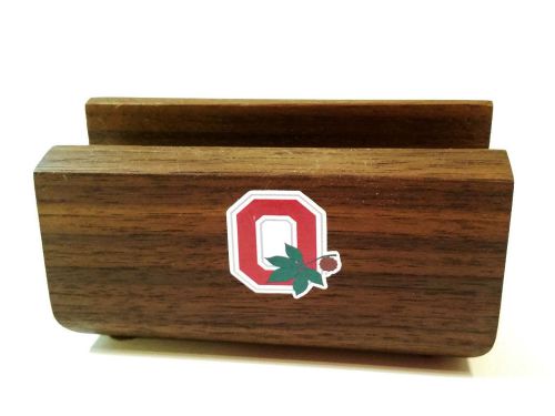 Ohio State College-NCAA Wood Business Card Holder