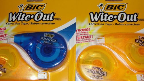 WITE.OUT CORRECTION TAPE BY BIC/IN DISPENSER 2 PACS (4 TOTAL)