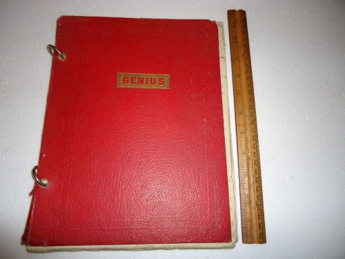 VINTAGE GENIUS--BINDER/NOTE BOOK 1930&#039;S  (No. 5193), with students&#039; project.