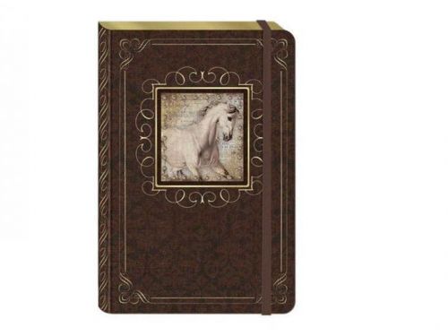 PUNCH STUDIO: ~WHITE HORSE~ LARGE HARD COVER BUNGIE JOURNAL (FREE USA SHIPPING)