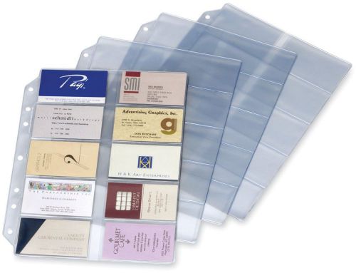 Cardinal Poly Business Card Refill Page 10 Pack Non-glare Pages Crd7860000