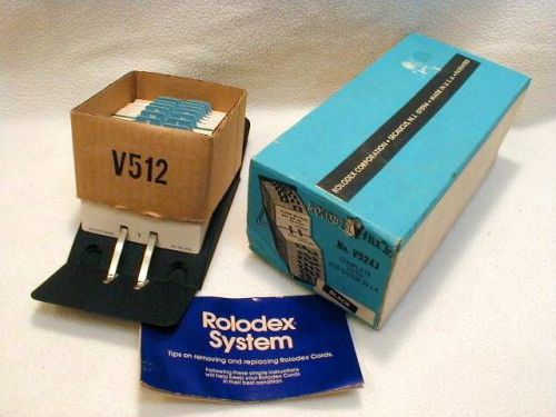Vintage Rolodex V File V524J Black Metal Office Cards Index Mid Century NEW!!