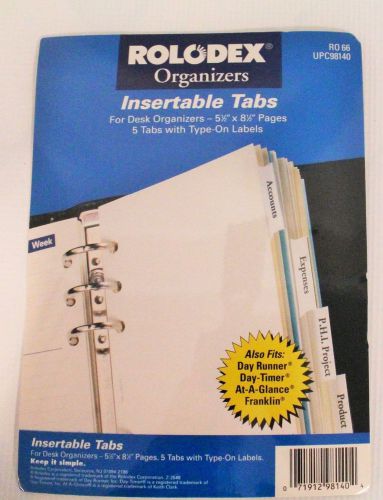 NEW Rolodex Insertable Tabs Labels for Desk Organizers Planners RO 66 UPC98140
