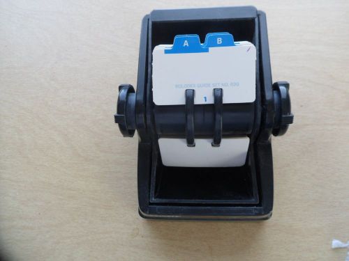 small plastic Rolodex card file holder