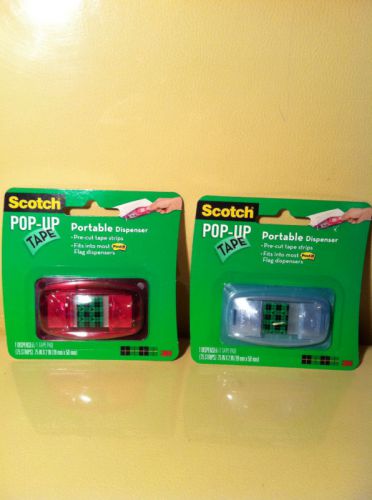 Scotch 3M Portable Pop-Up Tape Dispenser - 2 Pack NEW