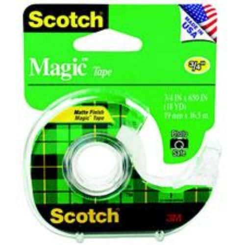 3M Scotch Magic Tape 3/4&#039;&#039; x 650&#039;&#039; Refillable Colored Dispenser