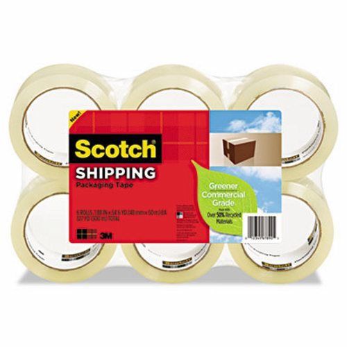 Scotch Greener Commercial Packaging Tape, 1.88&#034; x 49.2 yards, 6/Pack (MMM3750G6)