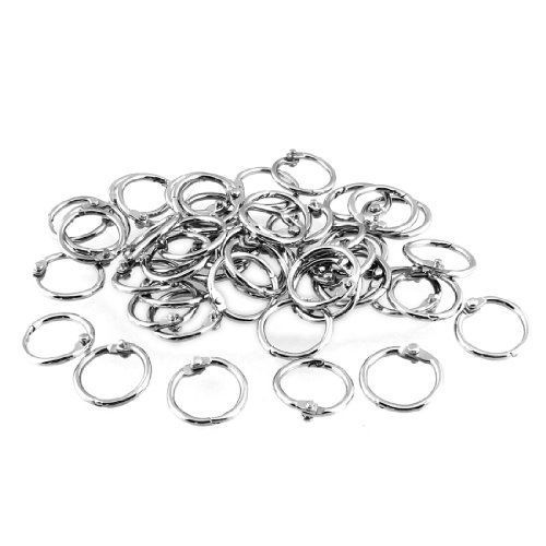 50 pcs staple book binder 20mm outer diameter loose leaf ring keychain uk new for sale