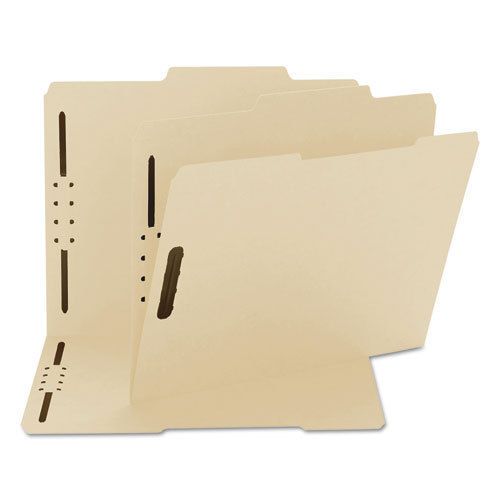 Folder, Two Fasteners, 2/5 Cut Right Center, Top Tab, Letter, Manila, 50/Box
