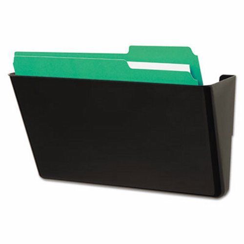 Universal Recycled Wall File, Add-On Pocket, Plastic, Black (UNV08122)