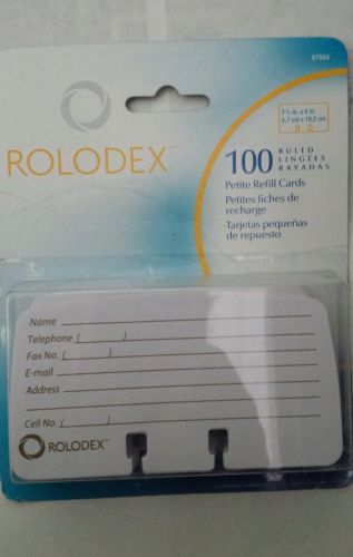 Rolodex Petite Ruled Refill Cards 2-1/4 x 4 100 Cards per Set (67553 )