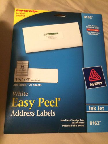 Avery Easy Peel White Inkjet Mailing Labels (AVE8162) New 22 Pages Of 25