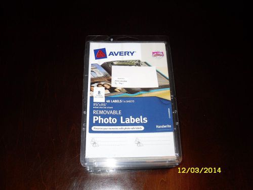 4~Packs Avery Removable Photo Labels #40189, 48 pack/192 total, 1.75&#034; x 1.25&#034;