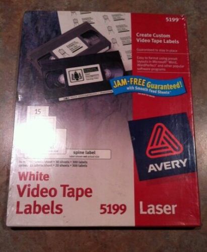 Avery 5199 Laser White Video Tape Labels Face And Spine Labels 600 Total