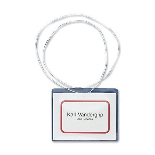 C-line hanging style name badge holder - 3&#034; x 4&#034; - vinyl - 50 / box - (cli96043) for sale