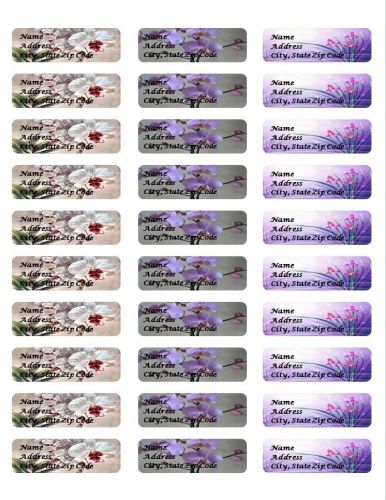 30 Personalized Return Address Flowers Labels Buy 3 get 1 free (fx2)