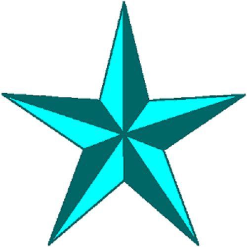 30 Custom Teal Star Personalized Address Labels