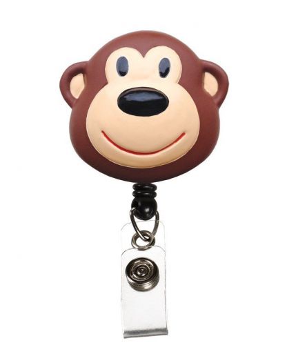 Designer retractable id /  badge holder - monkey too cute! for sale