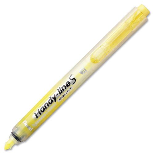 Pentel handy-line s highlighter - chisel marker point style - yellow (sxs15g) for sale
