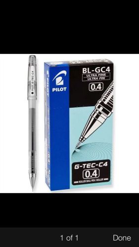 Pilot BL-GC4  G-Tec-C4 Ultra Fine - Black 0.4mm (PIL 35491) - 12/pk NEW