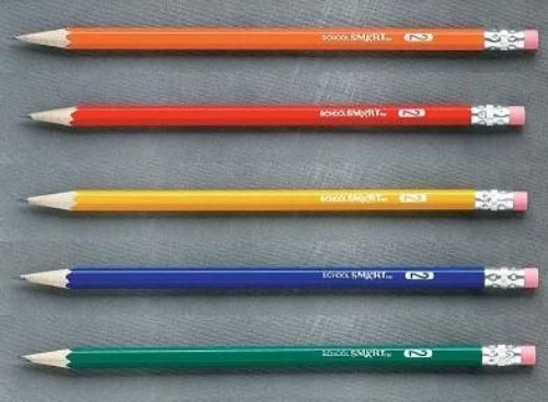 NEW School Smart Number 2 Pencils with Latex Free Erasers - Pack of 144 -
