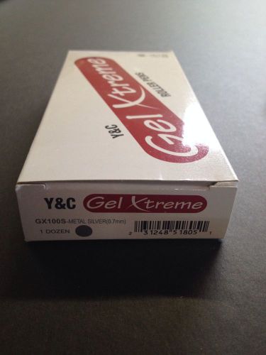 Y&amp;C Gel Extreme Roller Pens, Silver (Box/12) 0.7mm GX100S