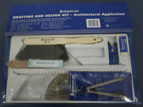 New Staedtler drafting &amp; design kit, erasers &amp; shield compass triangles &amp; more