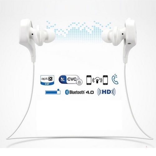 Premium Bluetooth V 4.0 Wireless Stereo Headset Earphone Handsfree Sports  White