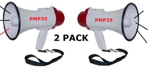 2 PACK  Pyle-Pro PMP35R Professional Megaphone Bullhorn Siren and Voice Recorder