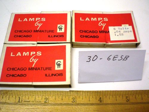30 Telephone Slide Base Lamps CHICAGO MINIATURE #6ESB New in Box, Made in USA