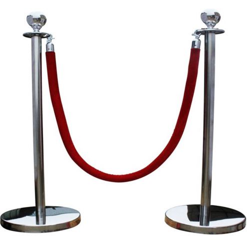 Heavy duty polished stainless steel crowd control barriers complete set  bar-s for sale