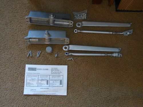No3 &amp; 5 Commercial Door Closers Two Independent Valves Control Sweep Silver