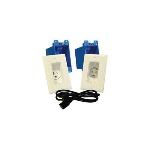 Midlite a46-la dcor recessed receptacle &amp; power inlet kit [light almond] (a46la) for sale