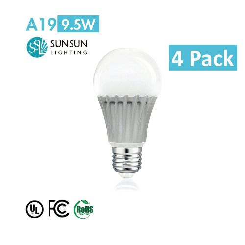 4 Pkg. of A19 LED Light Bulb, 9.5W (60W), 800lm Warm White (2700K) Dimmable