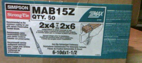 Simpson Strong Tie MAB15Z Mud Sill Anchor Z Max 50 Ct.