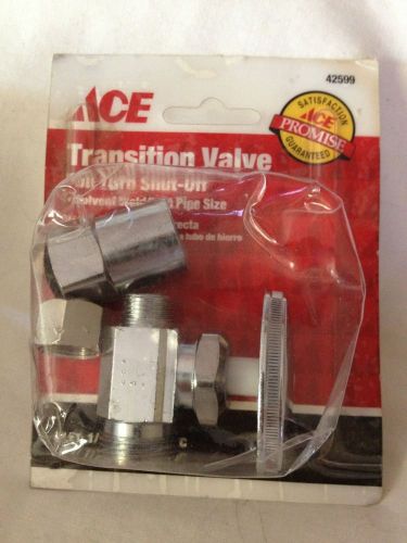 Ace transition valve full turn shut-off solvent weld / iron pipe size #42599 for sale